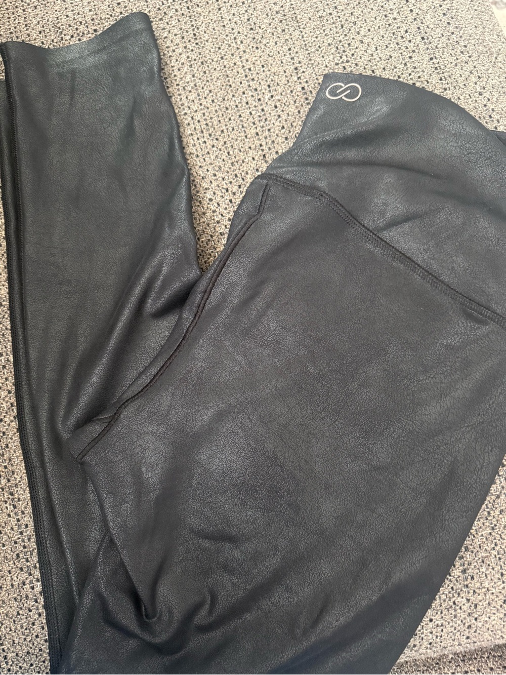 CALIA by Carrie Underwood Black Powersculpt Faux Leather Leggings